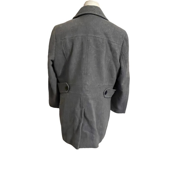 Women’s CALVIN KLEIN Gray Double Breasted Wool Pea Coat Jacket - Picture 4 of 8